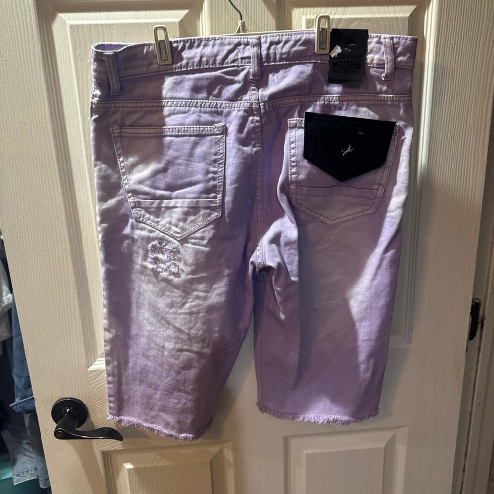 Lavender smoke rise Denim Shorts